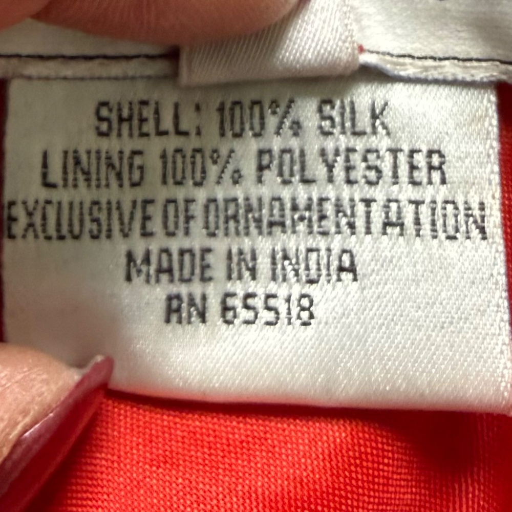 STENAY | Red Silk Beaded Open Back Gown Sz 4 - Picture 13 of 13